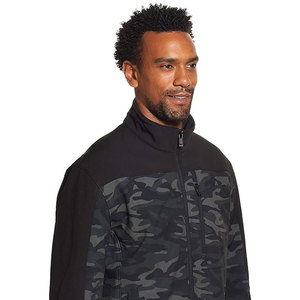 URBANGAZER Men's Patchwork Fleece Varsity Jacket O-Neck <b>Covered</b> <b>Button</b> Windproof Breathable Eco-Friendly Casual Outdoor Winter - Product Image 6