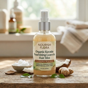 Bruma Capilar Nutritiva de Queratina Orgánica Personalizable con Aceite de Coco y Jengibre para el Cuidado del Cabello - Product Image 2
