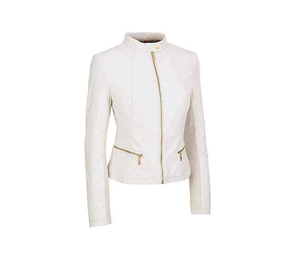 Blouson Moto Femme Populaire en Peau de Mouton Véritable Respirant, Satin Anti-Plis, Séchage Rapide, Rembourré en Polyester, Rivets, Printemps Automne - Product Image 5