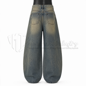Jeans Anchos de Mezclilla para Hombre, Estilo Vintage, Corte Holgado, Personalizados, Fabricante de Ropa Urbana, Marca Privada OEM - Product Image 2