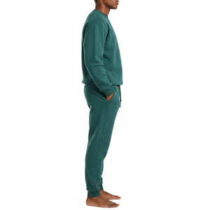 Ensemble de survêtement pour homme, sweat-shirt à col rond, ensemble de jogging avec logo personnalisé, streetwear décontracté, molleton de coton, ensemble de survêtement 2 pièces - Product Image 3