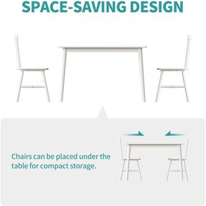 Set di 4 Sedie YS White per Sala da Pranzo, Arredamento Contemporaneo con Struttura in Legno Robusto, Elegante e Raffinato - Product Image 4