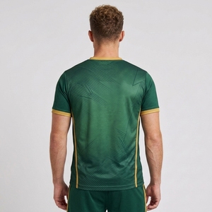 เสื้อยืดออกกำลังกายผู้ชาย สีดำล้วน แขนสั้น แห้งเร็ว ระบายอากาศดี เป็นมิตรกับสิ่งแวดล้อม ผ้าฝ้าย 100% ทรงปกติ - Product Image 2