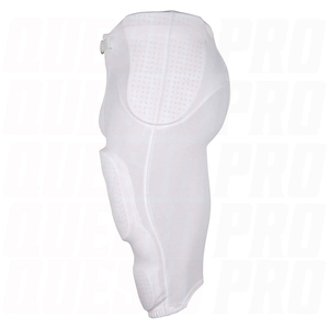 Mens White <b>Padded</b> American Football Pants Mesh Breathable Elastic Waist Fitted Athletic Practice Game Performance Sportswear - Product Image 1