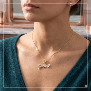 925 <b>Silver</b> Gold Plated Cursive <b>Initial</b> Letter Name Pendant Custom Iced Charm <b>Necklace</b> Lab Grown Diamond Personalized Trendy Gift - Product Image 3