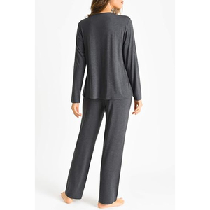 Wholesale Women 2 Piece <b>Pyjama</b> Sets Sexy Breathable Solid Women's <b>Pyjamas</b> Sets Sleepwear Nightgowns Customizable OEM Supply - Product Image 2