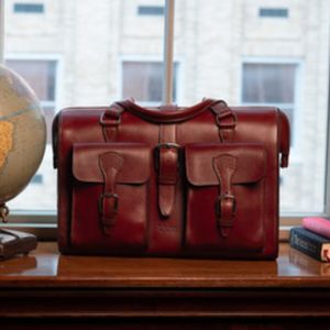 Sacoche d'ordinateur portable de luxe en cuir véritable réglable à bandoulière, style messager, housses d'ordinateur portables pratiques à faible coût - Product Image 4