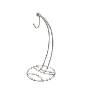 Wholesale Customizable Modern Metal Wire Hanging Bowl Storage Basket for Cooling with Wooden Base - Product Image 2