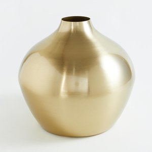แจกันดอกไม้โลหะตกแต่งในร่มสีทองเหลือง - Product Image 1