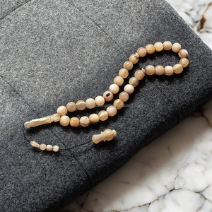 ลูกประคำอิสลามแกะสลัก33ชิ้นทำจากเขาสีขาว - Product Image 2