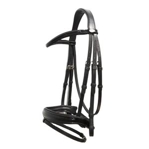 Mejor precio Rub International Classic Anatomically Cut Horse Brida Tocado de cuero acolchado suave Tamaño personalizable Logo alto - Product Image 4