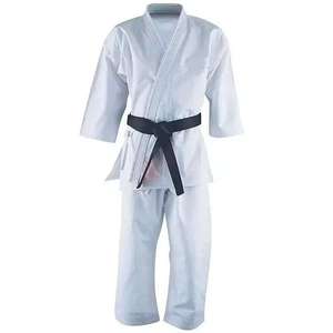 Uniforme de Karate Unisex para Adultos, Blanco, 100% Algodón, Transpirable, Estilo de Una Pieza, Corte Regular, Disponible en Stock - Product Image 3