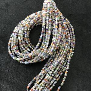 Cuentas de Piedra 100% Naturales Certificadas IGI Grado AA, Multicolor, Multifuego, Tipo Disco Rondelle, 3.5mm-4mm, Gemas Vivaaz para Joyería - Product Image 2