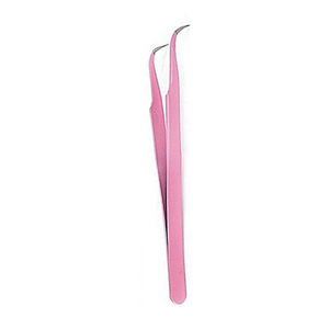 Pince à épiler pour cils DANTRIC IMPLANTS DI-0064 en acier inoxydable rose 10 mm, pointe lisse de précision durable pour les sourcils - Product Image 3
