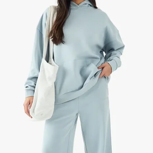 Women's Casual <b>Winter</b> Knitted Crop <b>Top</b> Hoodie with Front Logo Long Sleeves Fleece Warm Sportswear-Custom Printed - Product Image 1