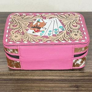 Estuche para Joyas de Cuero Vacuno Genuino Hecho a Mano OEM ODM con Elegante Diseño de Tarjetas, Caja Organizadora de Joyas Perfecta para Almacenamiento - Product Image 5