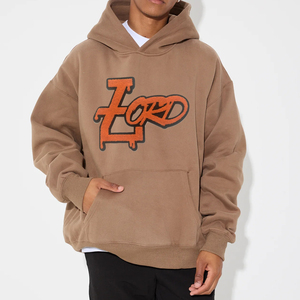 Sudadera con Capucha Lord Fleece para Hombre, Corte Regular, Color Marrón, Logotipo Frontal, Bolsillo con Cremallera, Informal, Invierno, Ecológica - Product Image 2