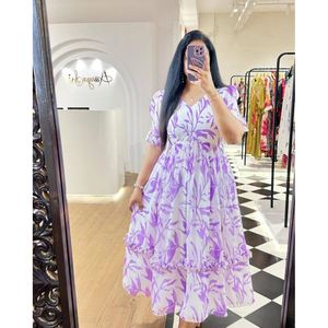 Vestido de Georgette con Estampado Digital ATTRACTION, Listo para Usar, Color Lavanda - Product Image 1