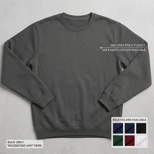 Sweat-shirt en molleton à col rond personnalisé pour hommes et femmes, 100% polyester, manches longues, pull décontracté pour l'hiver, vente en gros ODM, 280-300 GSM - Product Image 1