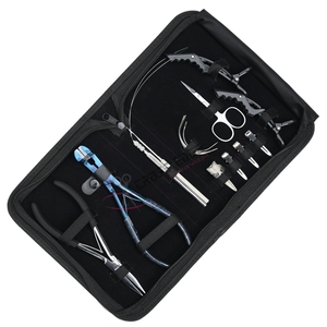 Hair Extension Tools Kit Small & <b>Large</b> Salon Clips Hair Parting <b>Ring</b> C-Shape Extension Needles Hair Extension pliers Beauty Tool - Product Image 1