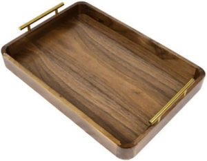 Juego de bandejas de bambú para servir, rectangulares, de diseño minimalista, duraderas, platos y bandejas hechas a mano, estilo Wabi Sabi - Product Image 5