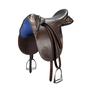 Selle de cheval en cuir australien de qualité supérieure, modèle Western, avec arceau en fibre, marron, pour les aventures en randonnée et le travail à la ferme - Product Image 1