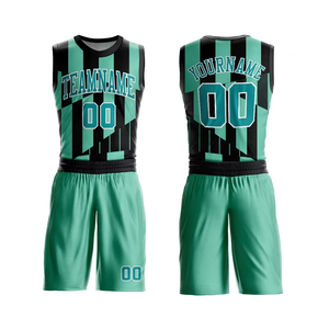Fournisseur d'uniformes de basketball OEM, ensemble maillot et short noirs, vêtements d'équipe personnalisés, usine de vêtements de sport en gros - Product Image 1
