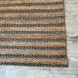 Hand Woven Chunky Knit Jute Rug Steel Grey Braided Woven Modern Extra Thick PET Friendly Non-Slip Decor - Product Image 5