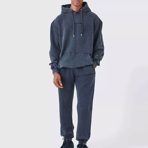 Ensemble de survêtement sportif style athlétique en molleton de coton, sweat-shirt et pantalon de jogging, coupe décontractée, vêtements d'entraînement imprimés - Product Image 5