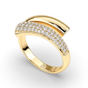 Premium 10K White Gold Round Brilliant Natural Diamond <b>Ring</b> Unisex Fine Jewelry Modern Gift <b>for</b> <b>Men</b> Women Export Quality - Product Image 5