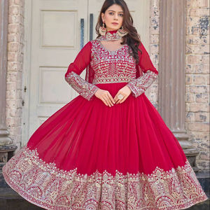 Kurta/Kurti en soie romaine moderne et élégante pour la prochaine fête de l'Eid Ramzan, taille plus, 3 couleurs disponibles, en solde - Product Image 1