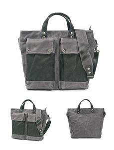 Sac fourre-tout en cuir et toile, broderie ouverte, imperméable, durable, vintage, pour voyage, travail, shopping, sac à main à bandoulière, grande capacité - Product Image 5