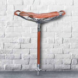 Taburete de caza de cuero de alta calidad, taburete portátil para camping, proveedor OEM, muebles de exportación premium hechos a mano y personalizados a bajo precio. - Product Image 1