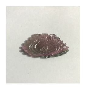 แกะสลักพลอยทัวร์มาลีนธรรมชาติสองสีงานตามสั่งแบบหลวมๆรูปทรงและขนาดที่เป็นเอกลักษณ์ - Product Image 1