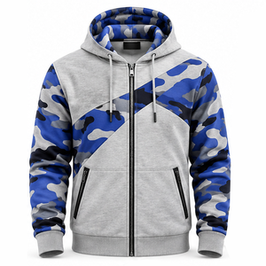 Sweat à capuche d'hiver pour homme en polaire imprimé sur mesure, 100 % polyester, respirant, écologique, vêtements à marque privée OEM - Product Image 1