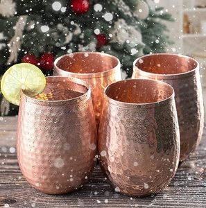 Gobelet en verre de cuivre pour l'exportation mondiale, vaisselle ayurvédique, tasse à eau potable, fournisseur en gros Inde - Product Image 2