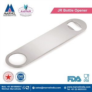 Abridor de Botellas Plano de Acero Inoxidable Ecológico, Accesorios de Barra 3 en 1, Solo Lavado a Mano - Product Image 2