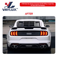 Kit de conversion de pare-chocs arrière style GT500 avec diffuseur et embouts quadruples pour Ford Mustang 2015-2023, adaptable à tous les modèles, kit carrosserie