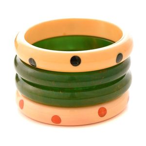 Colorful Classic Multicolor Transparent Clear Glitter Resin <b>Bangles</b> for Women Daily Wear - Product Image 1
