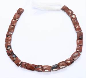 Perles facettées en obsidienne Marconi AAA 7x8-8x9 MM, perles carrées en obsidienne noire 8 pouces, perles de pierres précieuses Marconi - Product Image 1