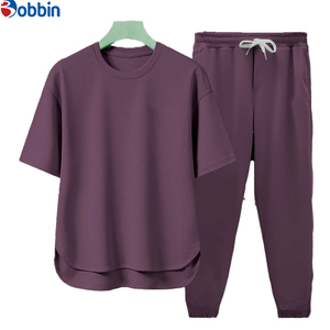 Summer Cool Short Tee Jogging <b>Pants</b> Oversize Two Piece New Style Men Tracksuit Custom Breathable Plus Size Gym Tracksuit Sets - Product Image 2