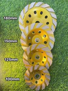 Entrega rápida de alta dureza HGP 125mm disco abrasivo de hormigón OEM herramientas abrasivas de diamante 12 cuchillas 10mm de espesor para moler - Product Image 2