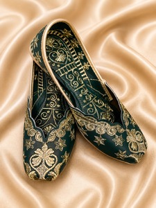 Zapatos Casuales de Vestir para Mujer, con Bordado Verde, de Raxine, de Alta Calidad, para Todas las Temporadas, con Tacón Plano, Estilo Jutti, Punta Redonda - Product Image 3