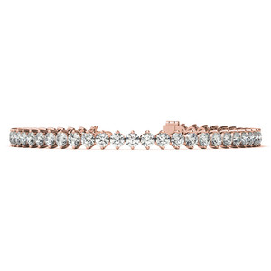 9k 14k 18k White Gold Fine Jewelry Tennis <b>Bracelet</b> 4.6CT Lab Grown Diamonds Paving Diamond <b>Bracelet</b> For Women Nd Girls Wear - Product Image 2