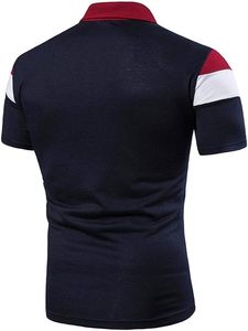 เสื้อโปโลผู้ชายมีกระเป๋าหน้าอก เสื้อโปโลแขนสั้น เสื้อยืดผ้าฝ้าย คอตั้ง เสื้อลำลองสำหรับฤดูร้อน เสื้อเชิ้ตสไตล์ลำลองสำหรับธุรกิจ - Product Image 3