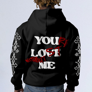 Sweat à capuche oversize personnalisé pour homme, style streetwear, imprimé en relief, 100 % coton, design brodé, grammage lourd, impression 3D en mousse - Product Image 2