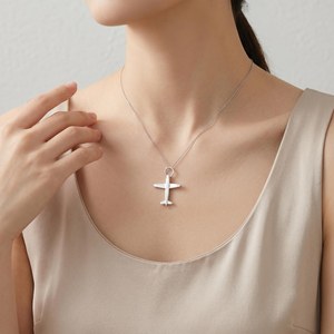 Collier Avion en Argent Sterling 925, Pendentif Minimaliste Aviation, Cadeau pour Amateurs de Voyage, Bijou Pilote, Pendentif Avion Personnalisé - Product Image 4