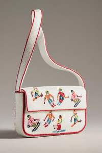 Bolso de hombro con bordado de cuentas con diseño de limón, correa amarilla, bolso de mano con cuentas blancas, para mujer, verano, Craftera Exports - Product Image 5