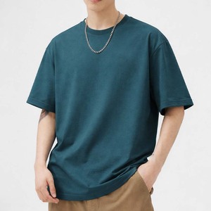 Fabricante de Pakistán, Camisetas de Alta Calidad para Hombre, Tallas Grandes, Color Verde Azulado Oscuro, Camisetas al por Mayor, Camisetas Ligeras, Casuales y Holgadas para Hombre - Product Image 1