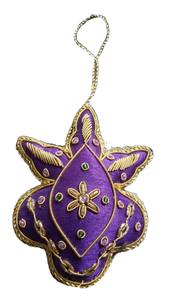 Adorno Navideño Colgante con Forma de Luna y Estrella de la Mejor Calidad, Bordado de Lujo con Cuentas, Decoración para Árbol - Product Image 2